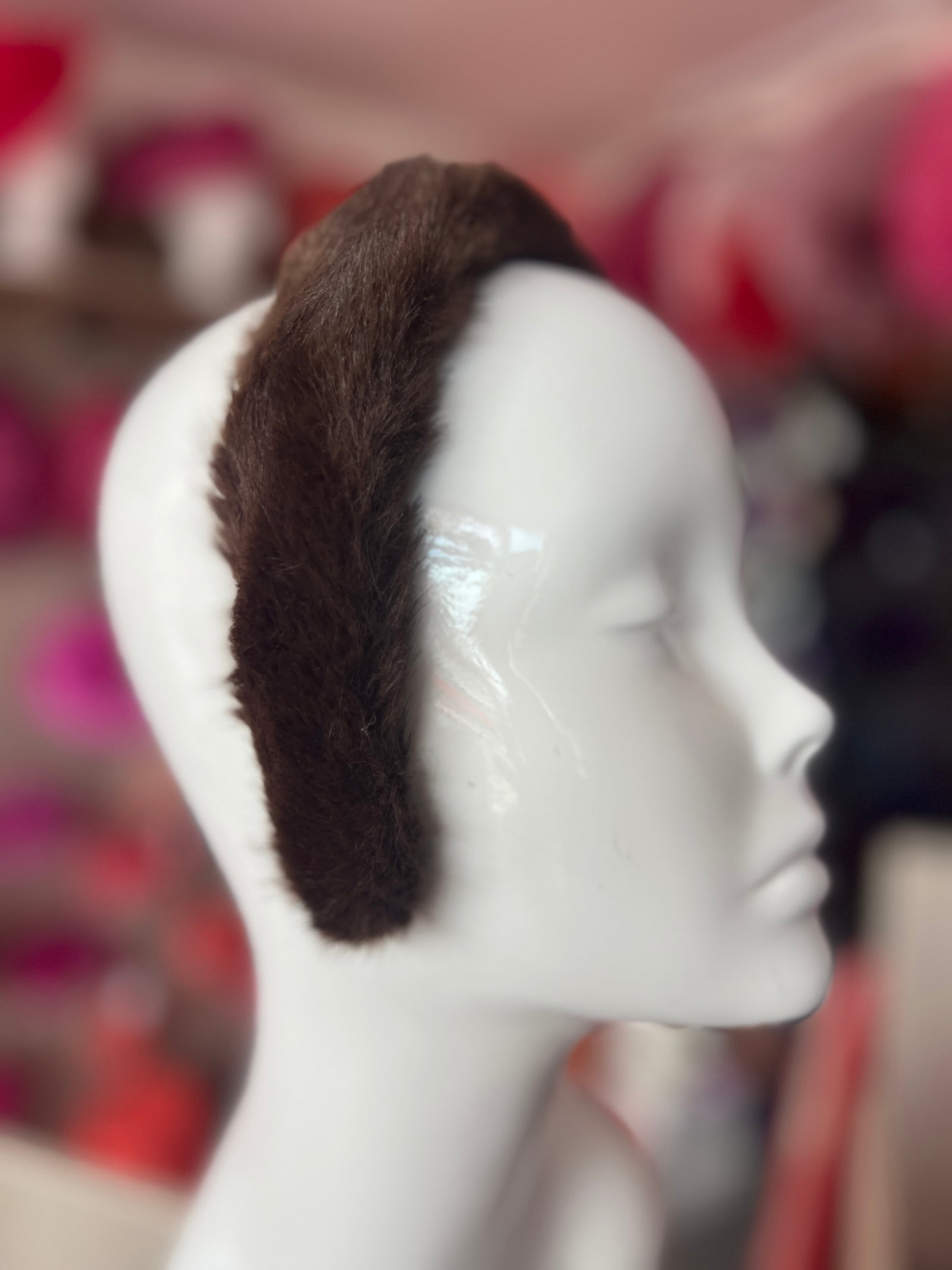 Brown Faux Fur Alice Band-Fascinators Direct