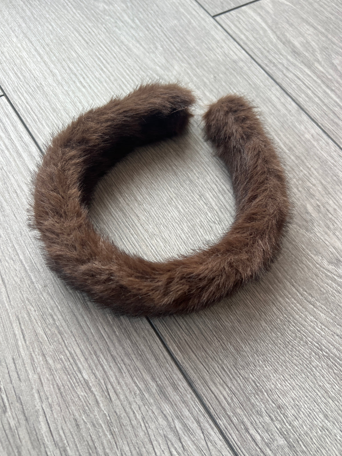 Brown Faux Fur Alice Band-Fascinators Direct