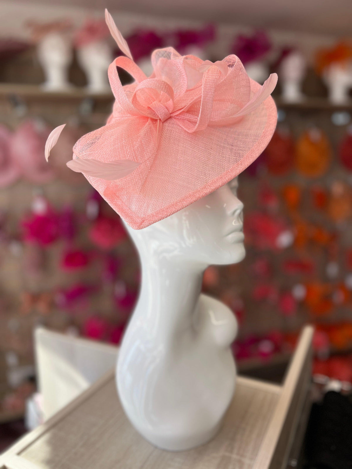 Bubblegum Disc Fascinator with Decorative Bow-Fascinators Direct