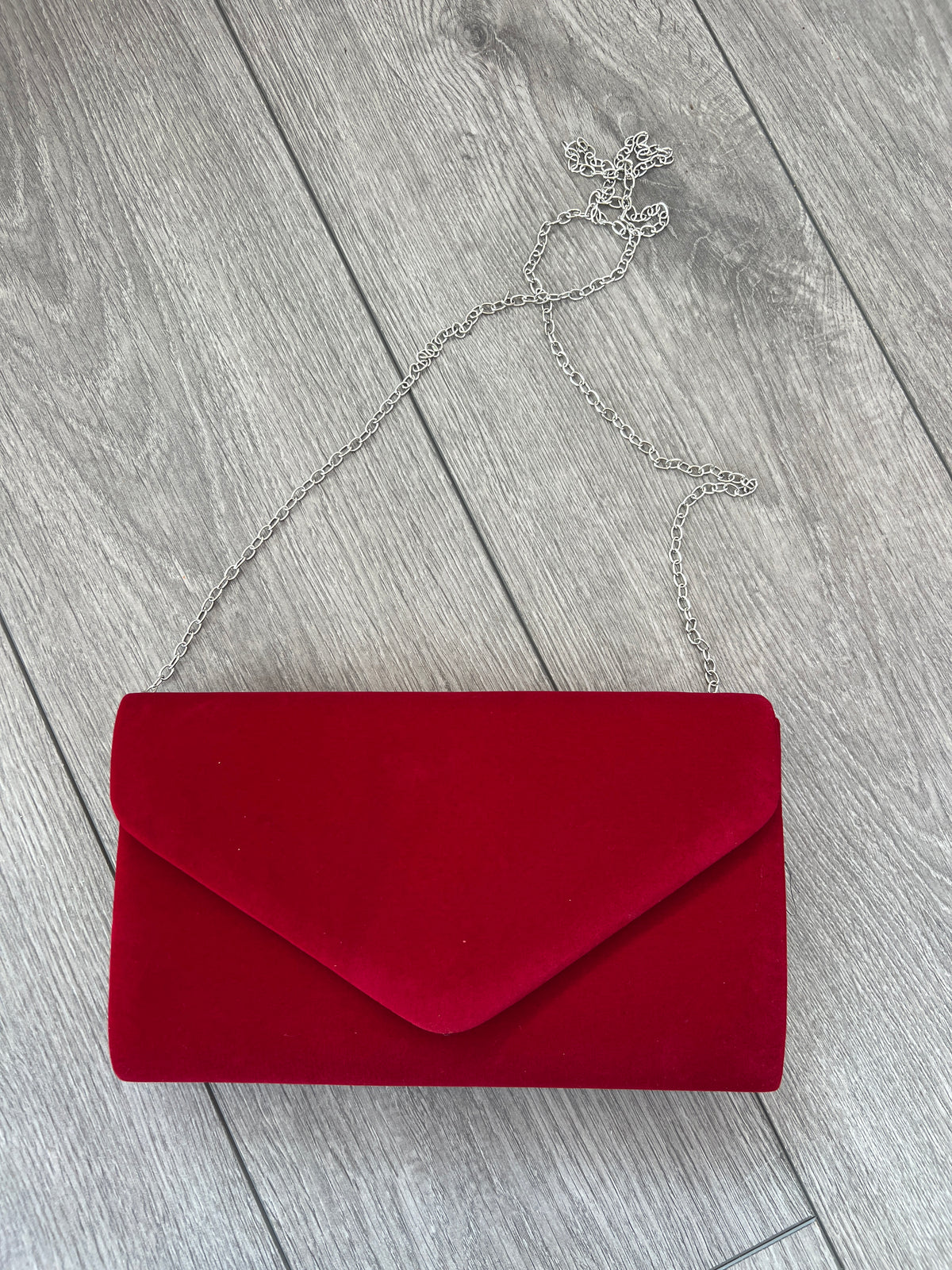 Burgundy Luxury Velvet Envelope Clutch Bag-Fascinators Direct