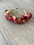 Burgundy Red Vintage Rose Peony Flower Headband-Fascinators Direct