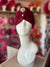 Burgundy Turban Hat With Diamante & Pearl Embellishment-Fascinators Direct