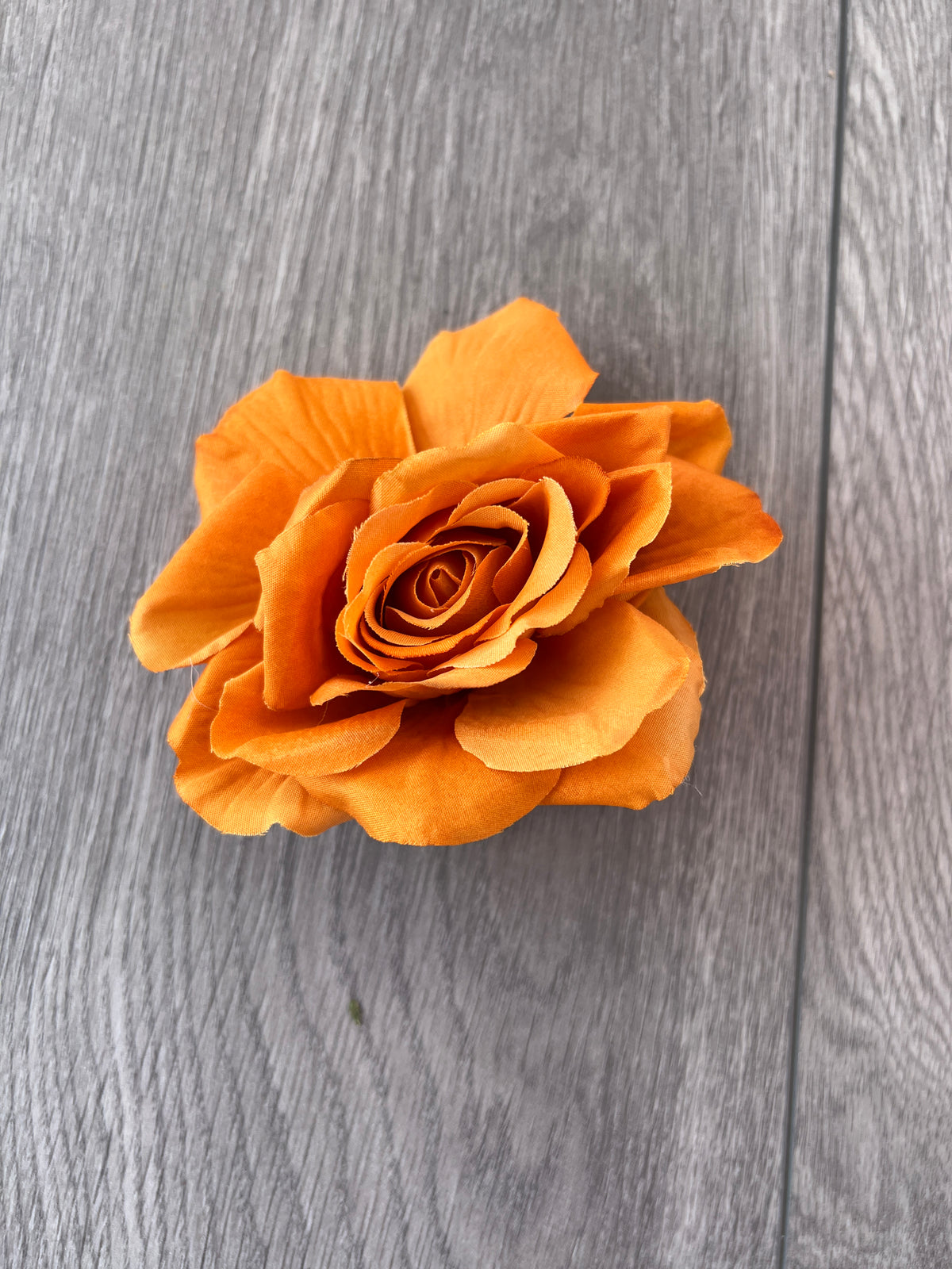 Burnt Orange Rose Hair Clip-Fascinators Direct