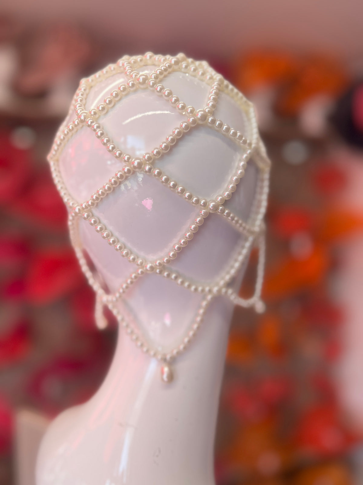 Ivory Pearl Skull Cap