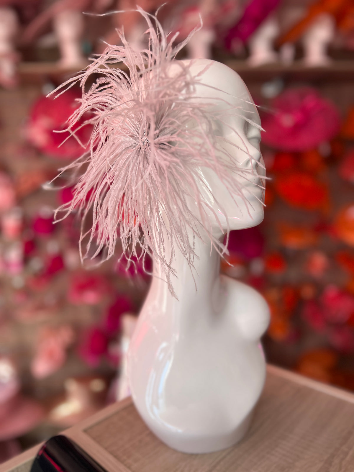 Silver Wispy Feather  Fascinator Hair Clip