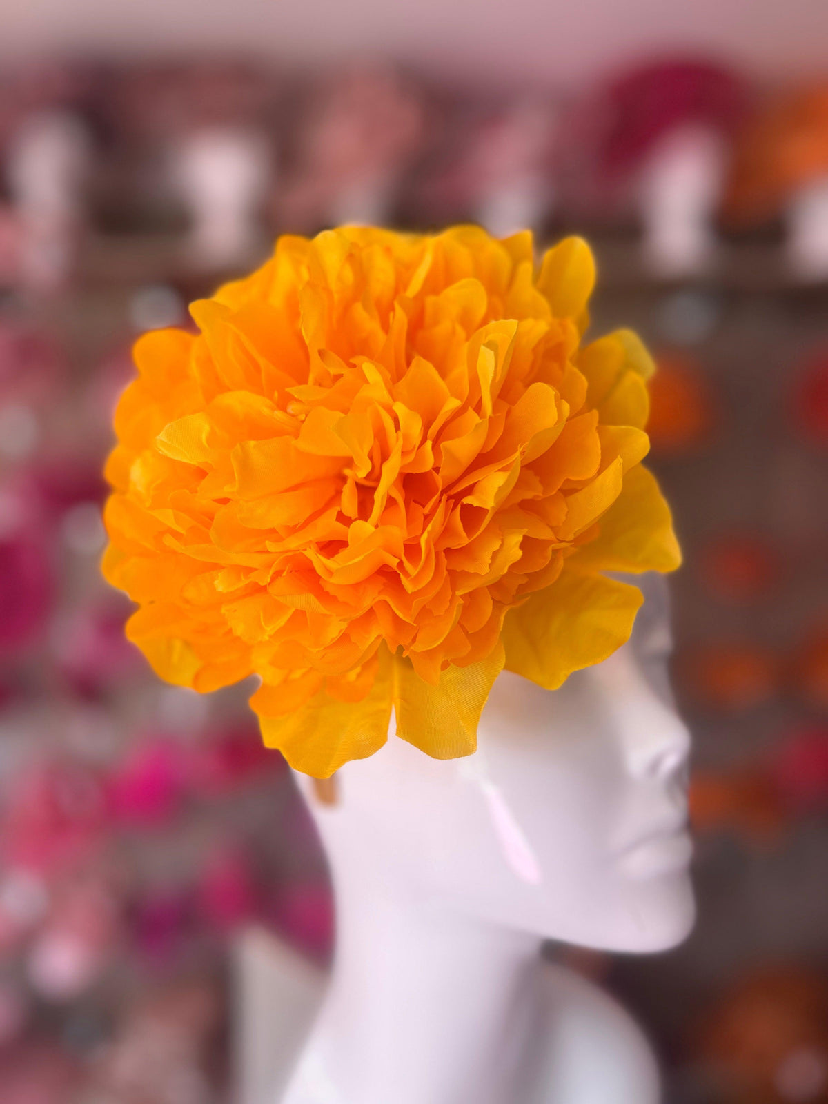 Yellow Large Peony Flower Headband