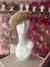 Camel Beret Hat With Lace & Pearls Detail-Fascinators Direct