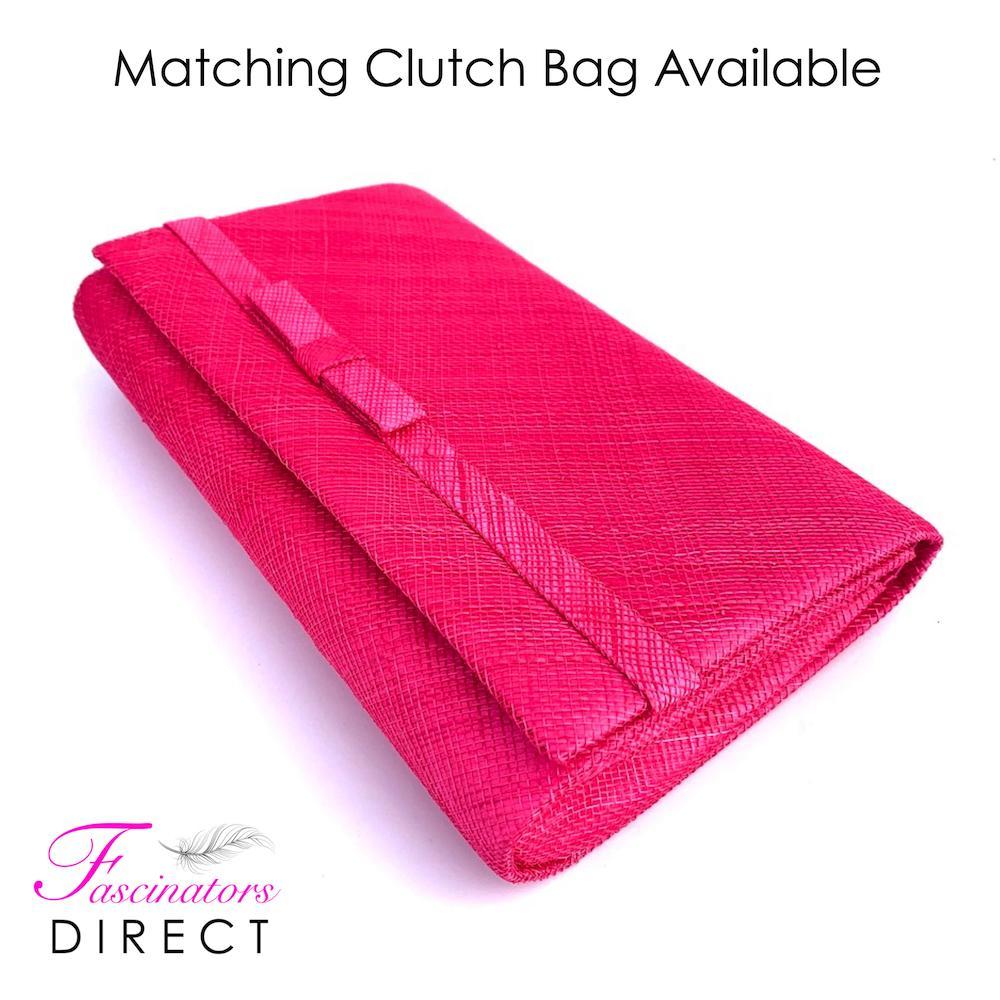 Cerise Teardrop Disc Fascinator-Fascinators Direct