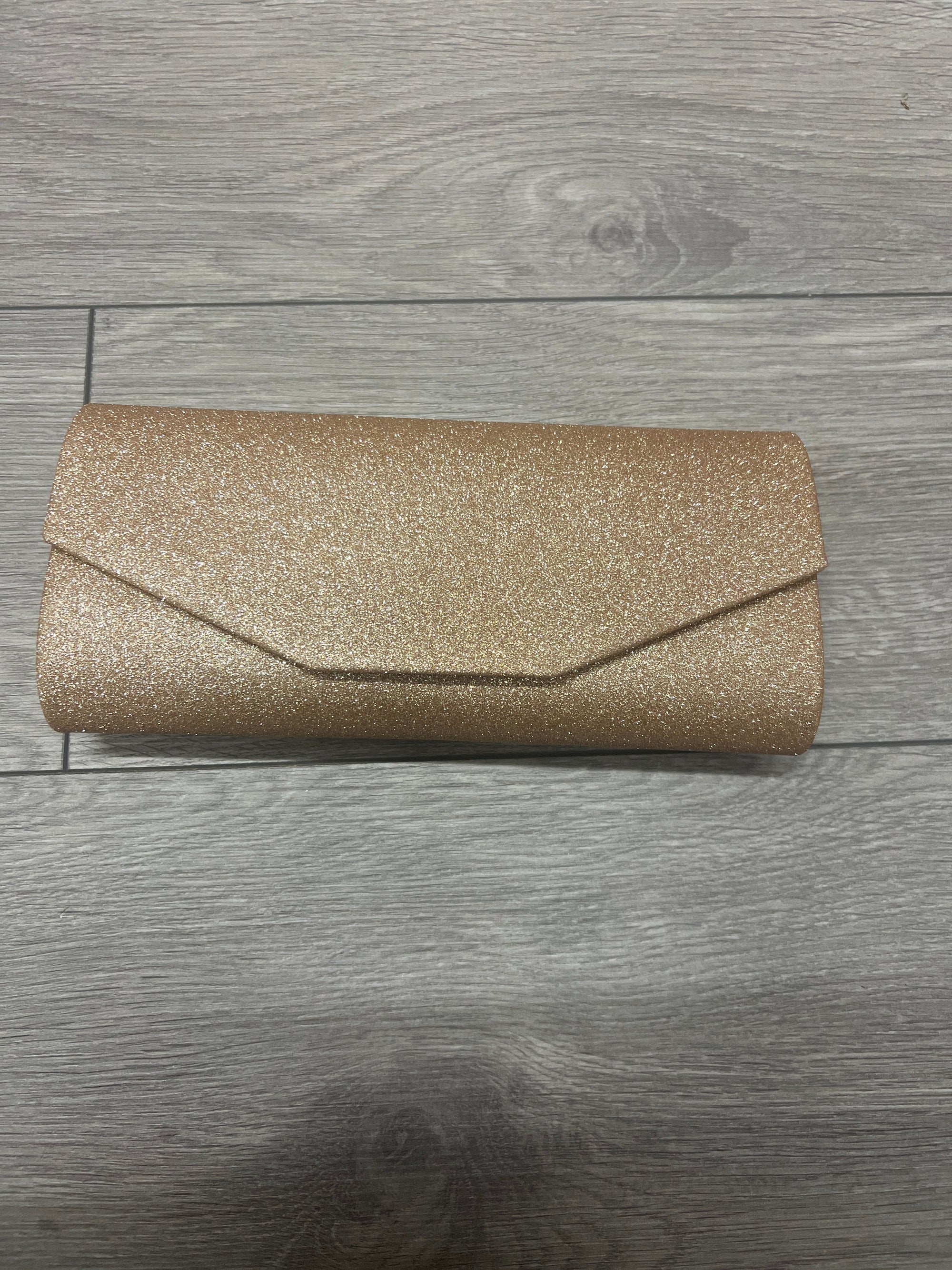 Champagne Glitter Clutch Bag-Fascinators Direct