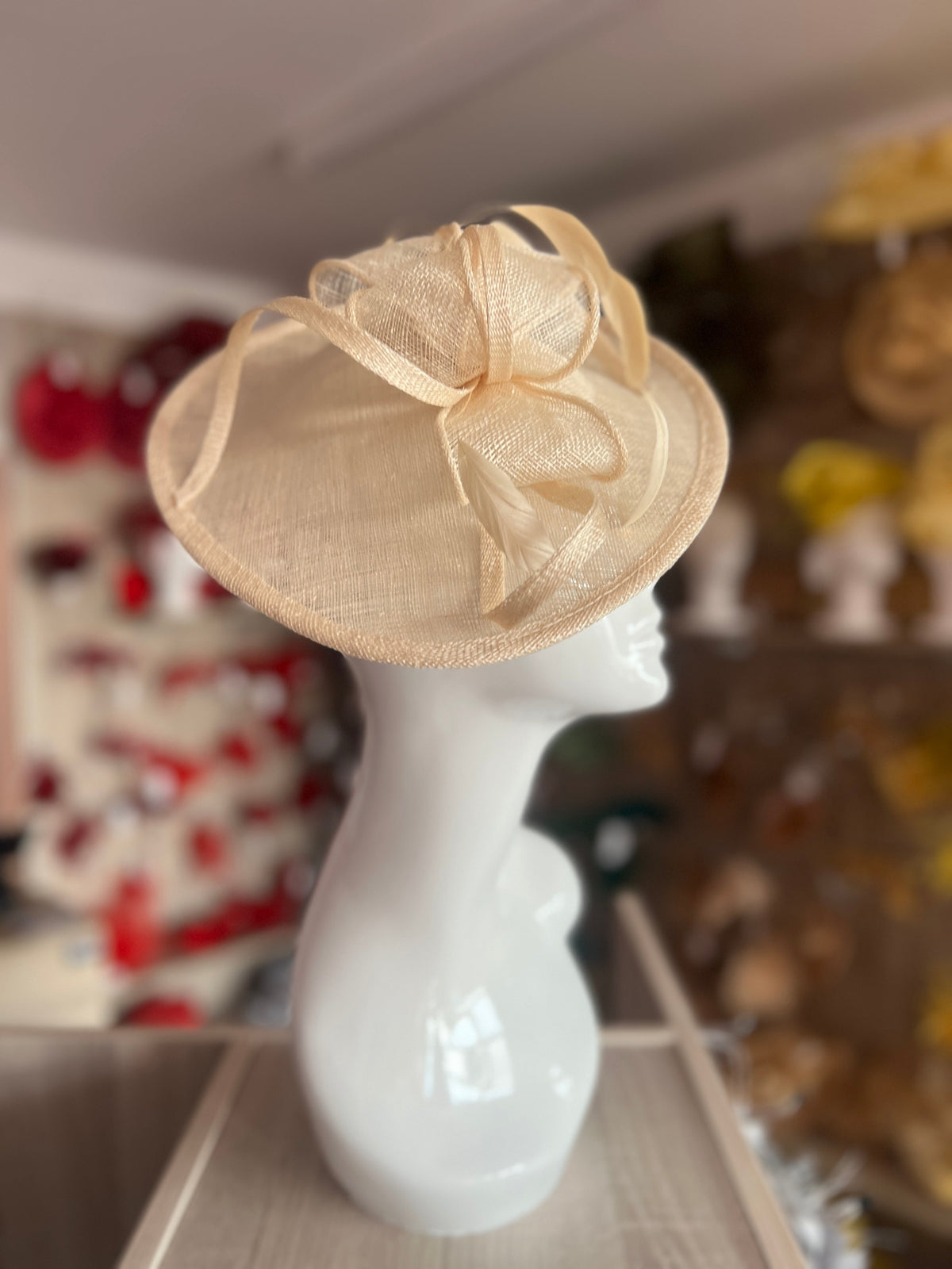 Ivory wedding hats for sale on sale