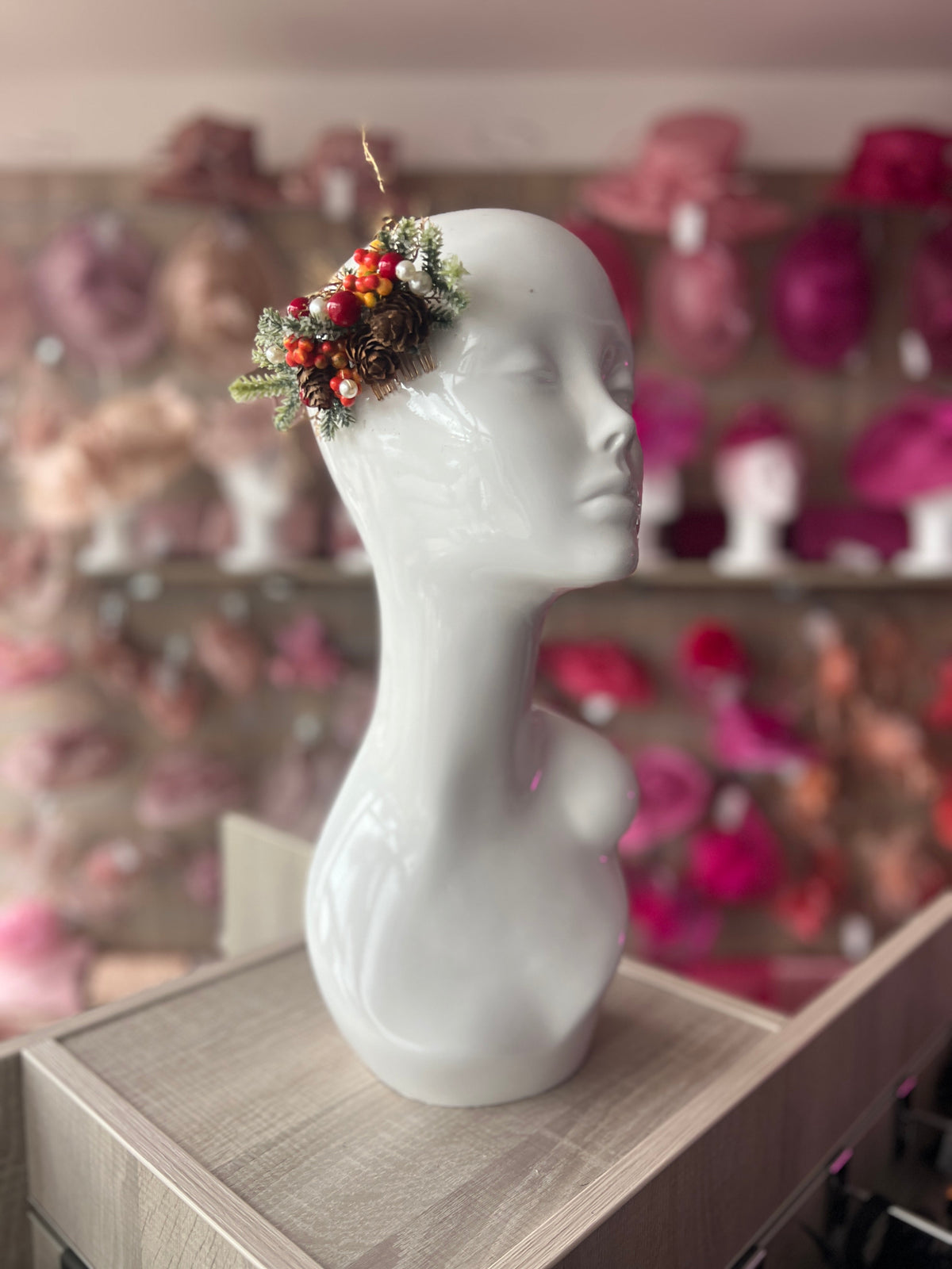 Christmas Winter Wedding Hair Comb-Fascinators Direct