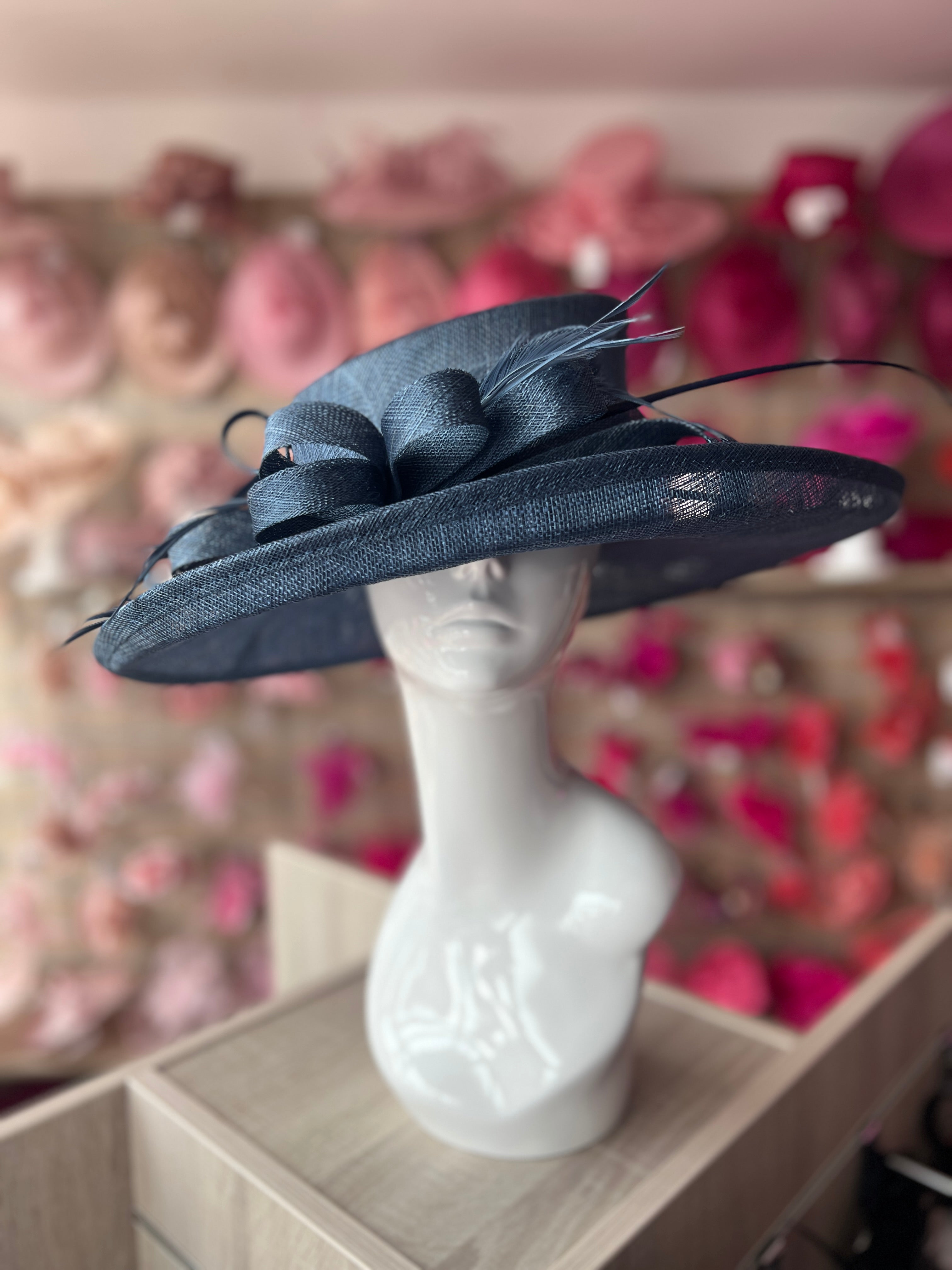 Blue fashion wedding hat