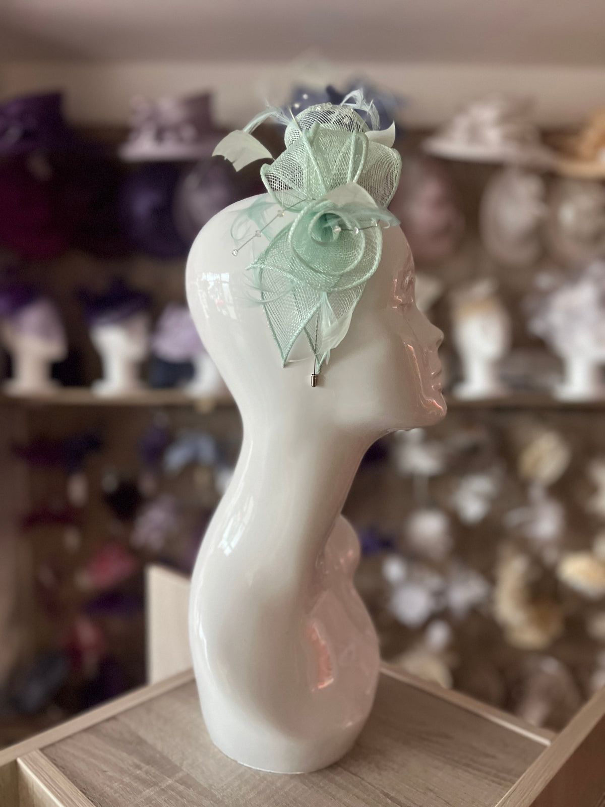 Classic Sinamay Aqua Fascinator-Fascinators Direct