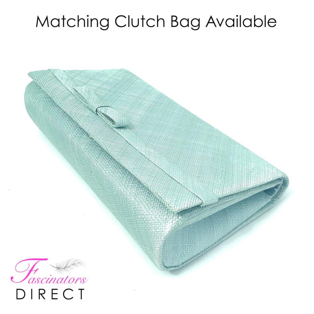 Classic Sinamay Aqua Fascinator-Fascinators Direct