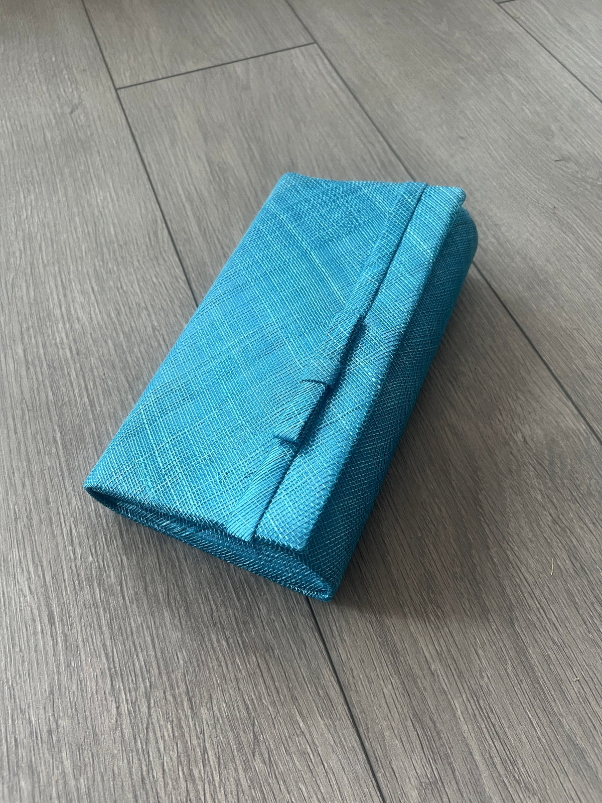 Classic Sinamay Azure Clutch Bag For Weddings-Fascinators Direct