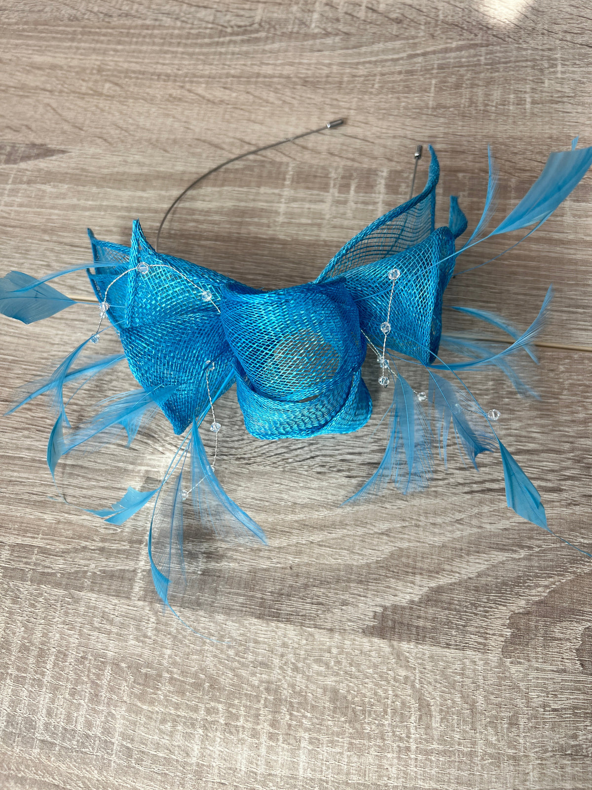 Classic Sinamay Azure Fascinator-Fascinators Direct