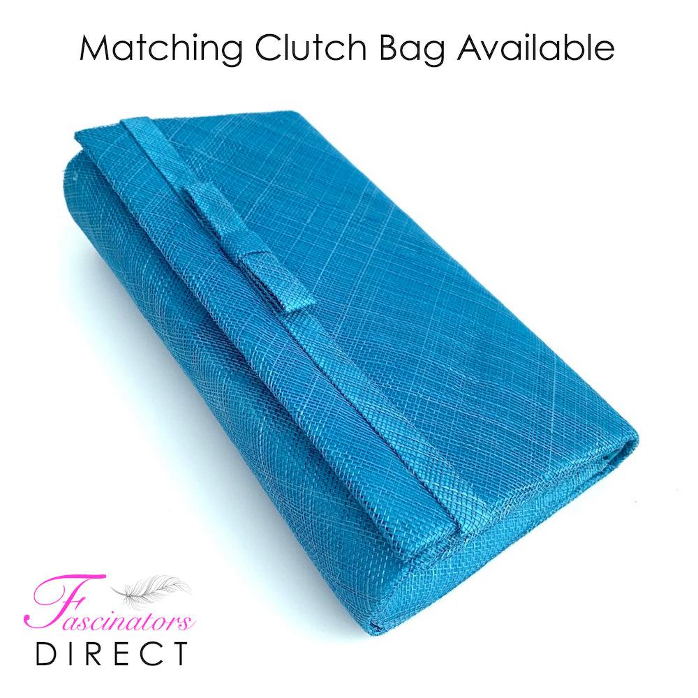 Classic Sinamay Azure Wedding Hat-Fascinators Direct