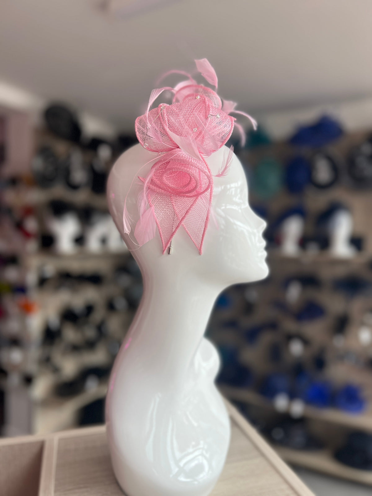 Classic Sinamay Blossom Pink Fascinator-Fascinators Direct