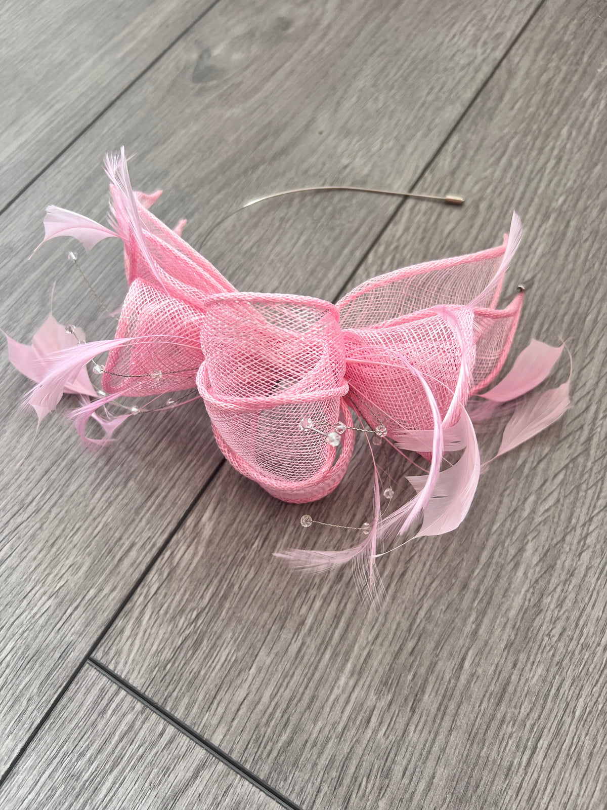 Classic Sinamay Blossom Pink Fascinator-Fascinators Direct