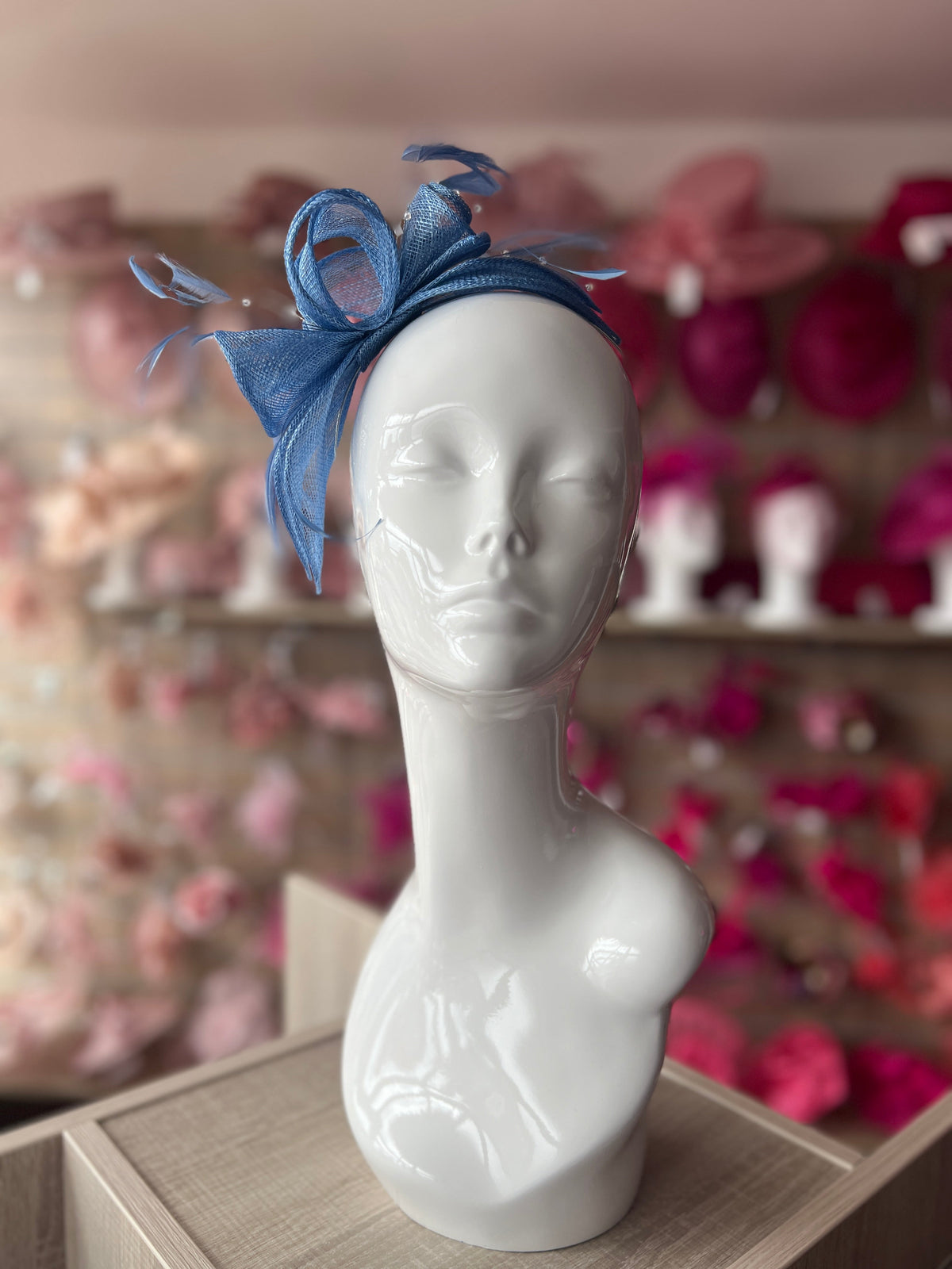 Classic Sinamay Bluebell Fascinator-Fascinators Direct