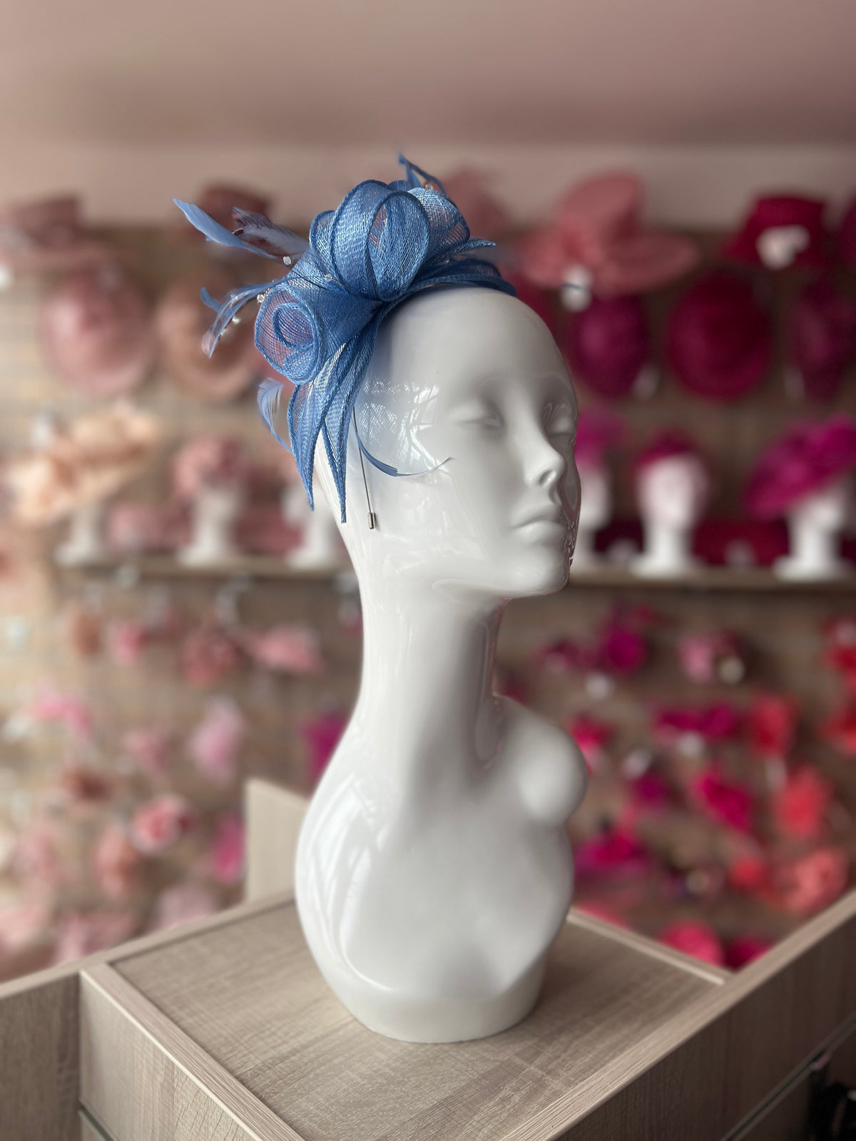 Classic Sinamay Bluebell Fascinator-Fascinators Direct