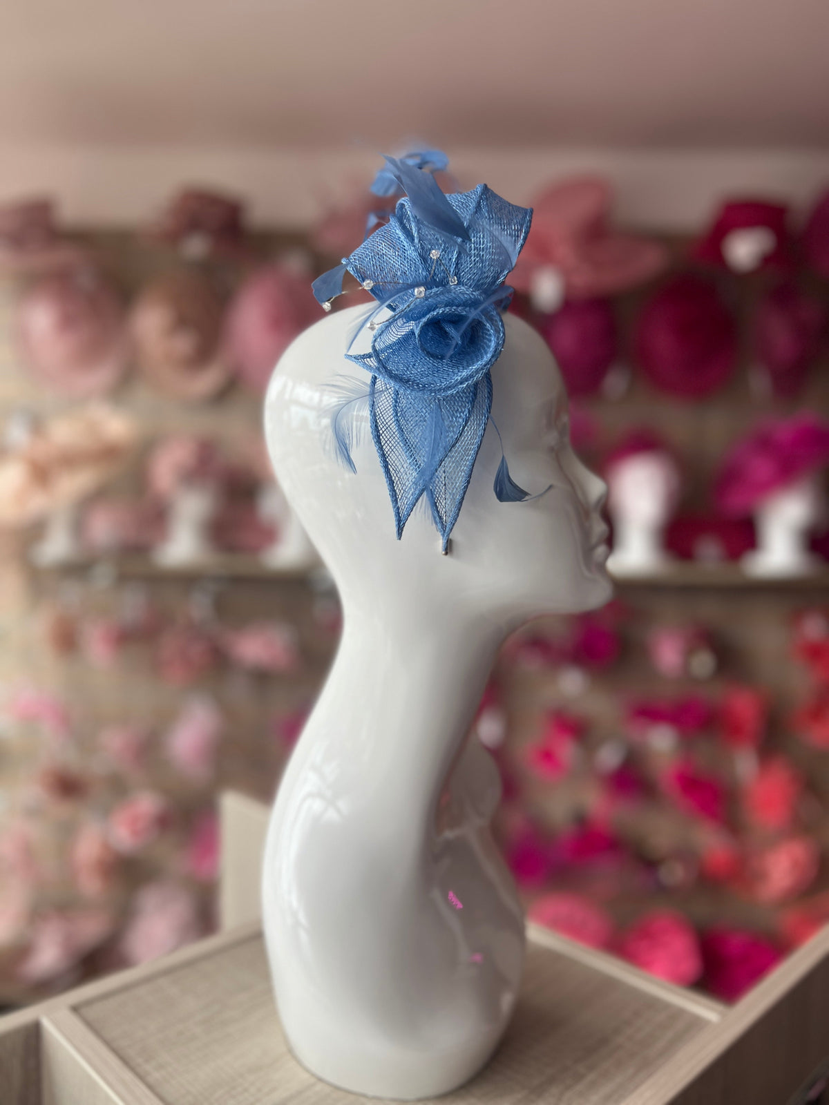Classic Sinamay Bluebell Fascinator-Fascinators Direct
