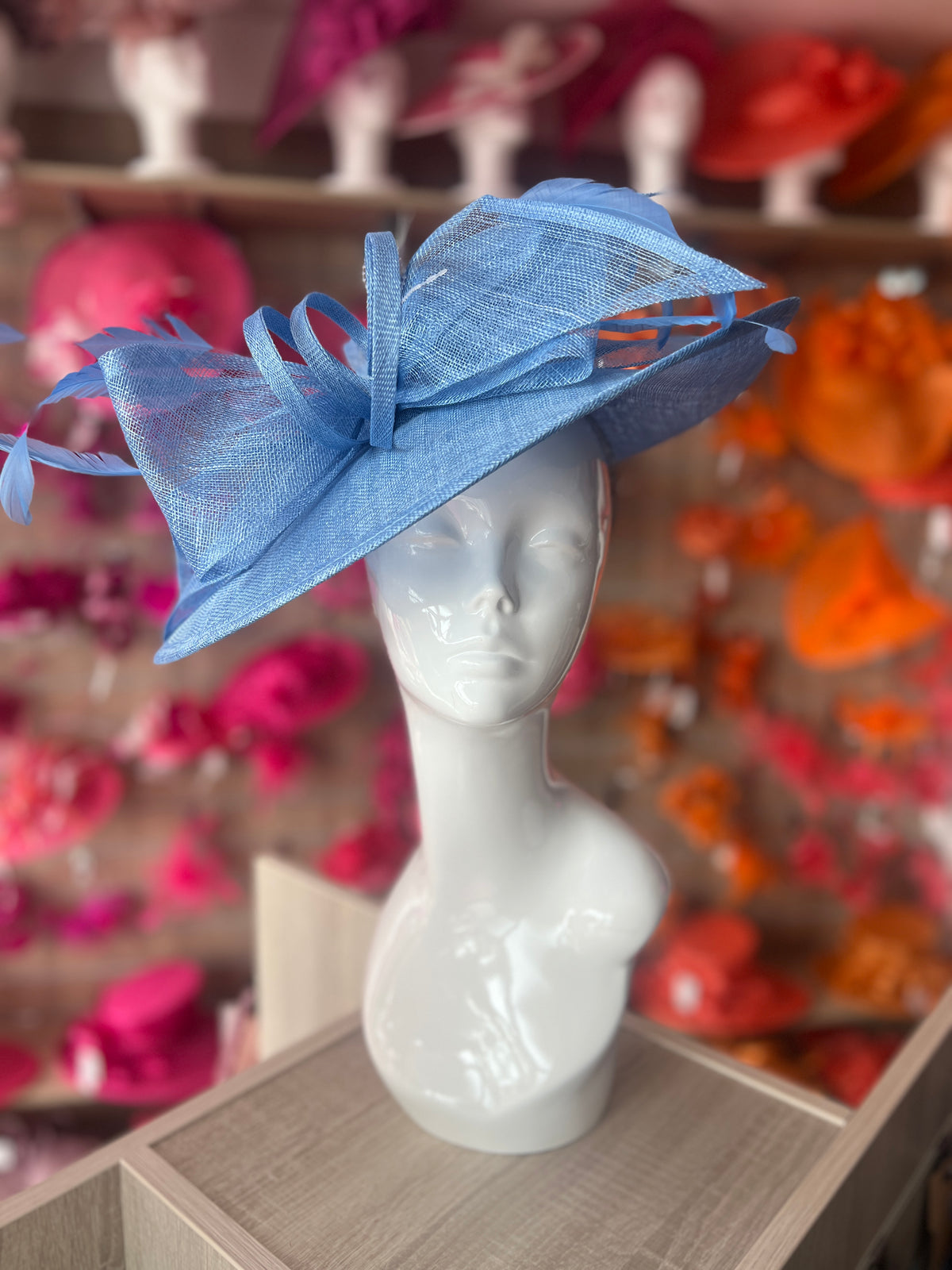 Classic Sinamay Bluebell Hatinator with Bow-Fascinators Direct