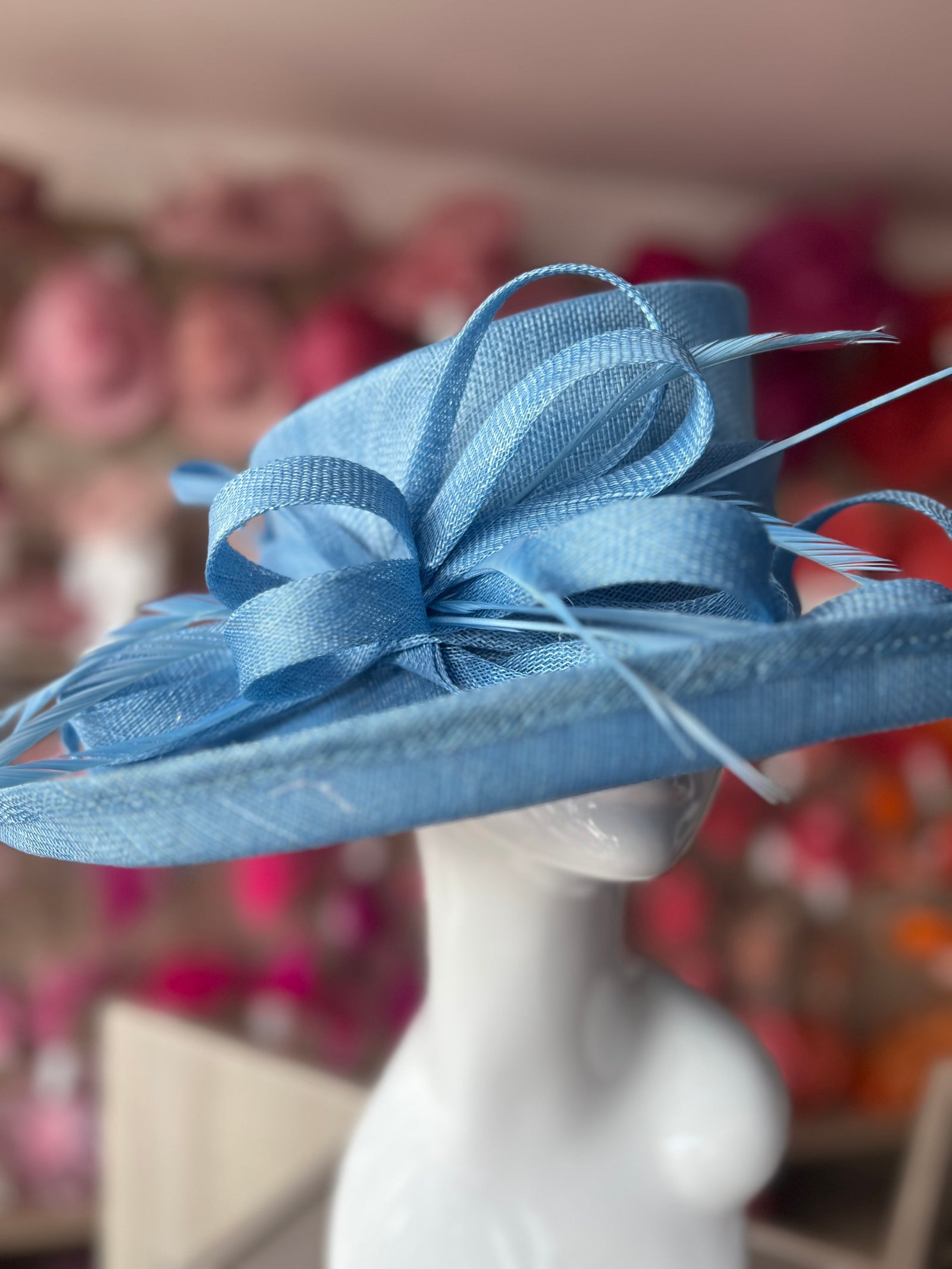 Classic Sinamay Bluebell Wedding Hat-Fascinators Direct