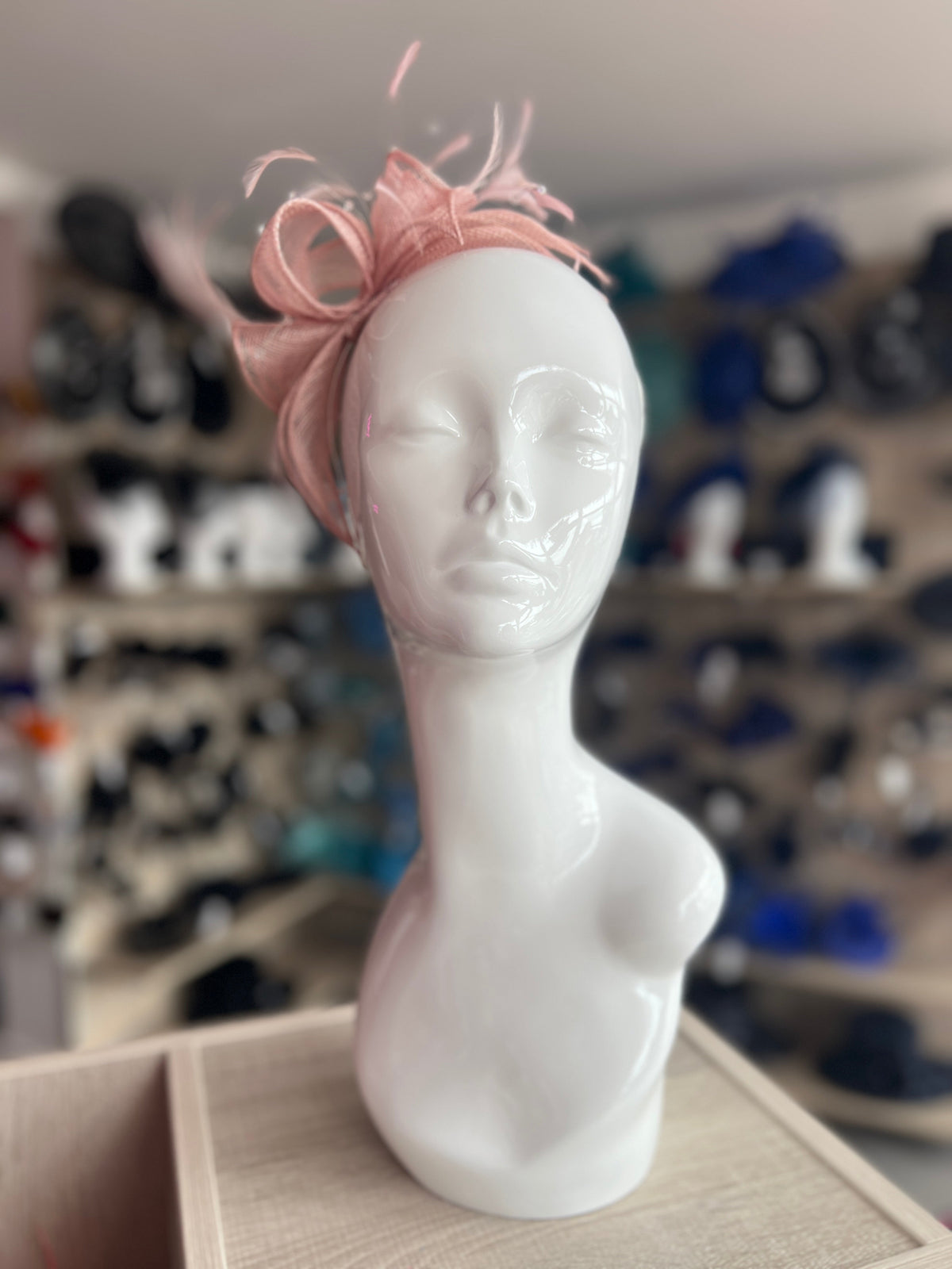 Classic Sinamay Blush Fascinator-Fascinators Direct