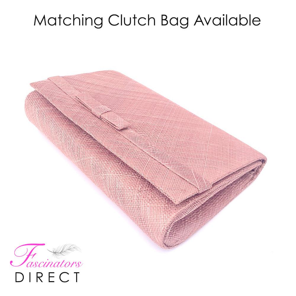 Classic Sinamay Blush Fascinator-Fascinators Direct