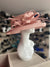 Classic Sinamay Blush Pink Wedding Hat-Fascinators Direct