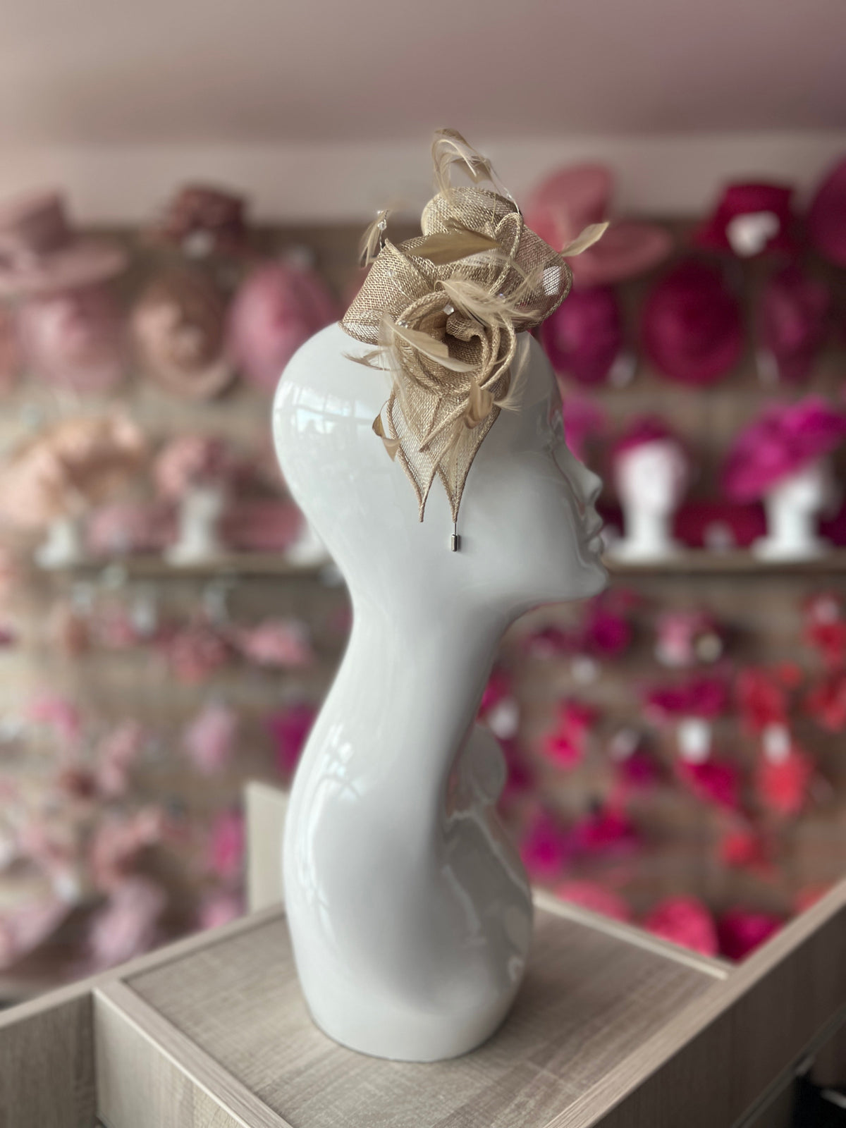 Classic Sinamay Bronze Fascinator-Fascinators Direct