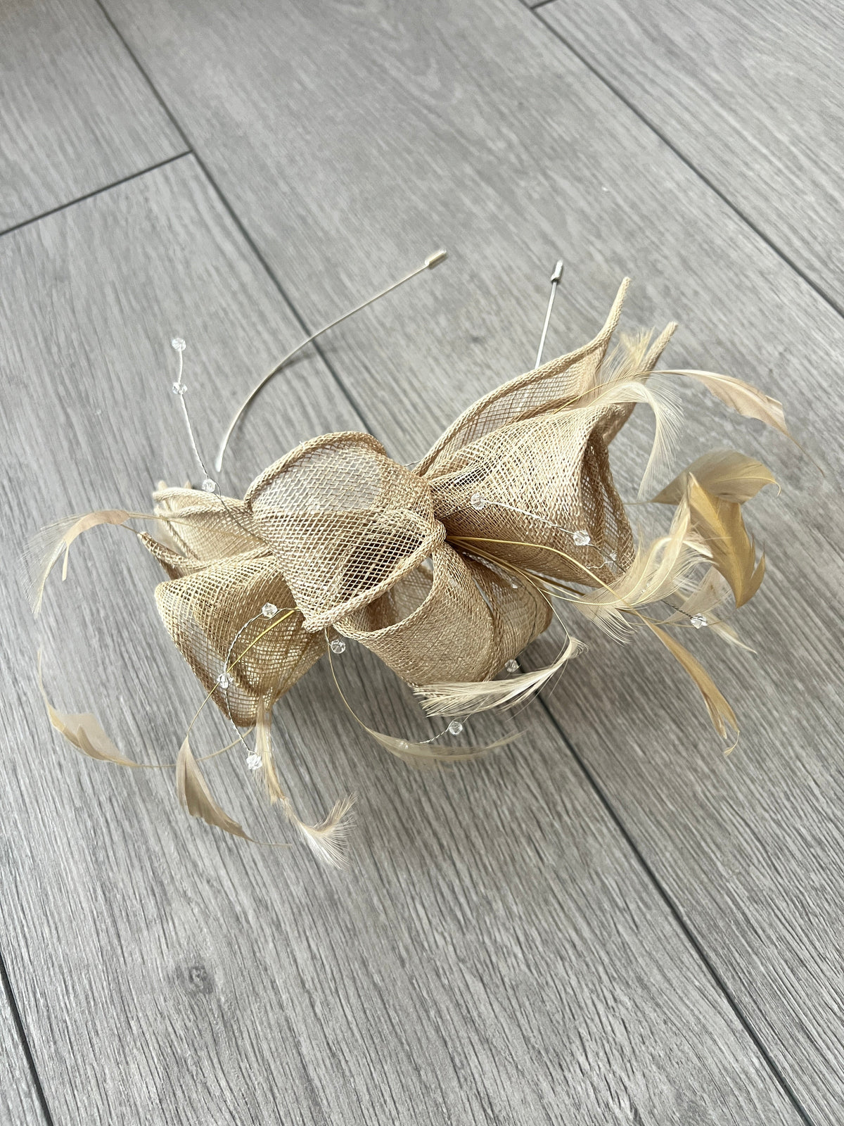 Classic Sinamay Bronze Fascinator-Fascinators Direct