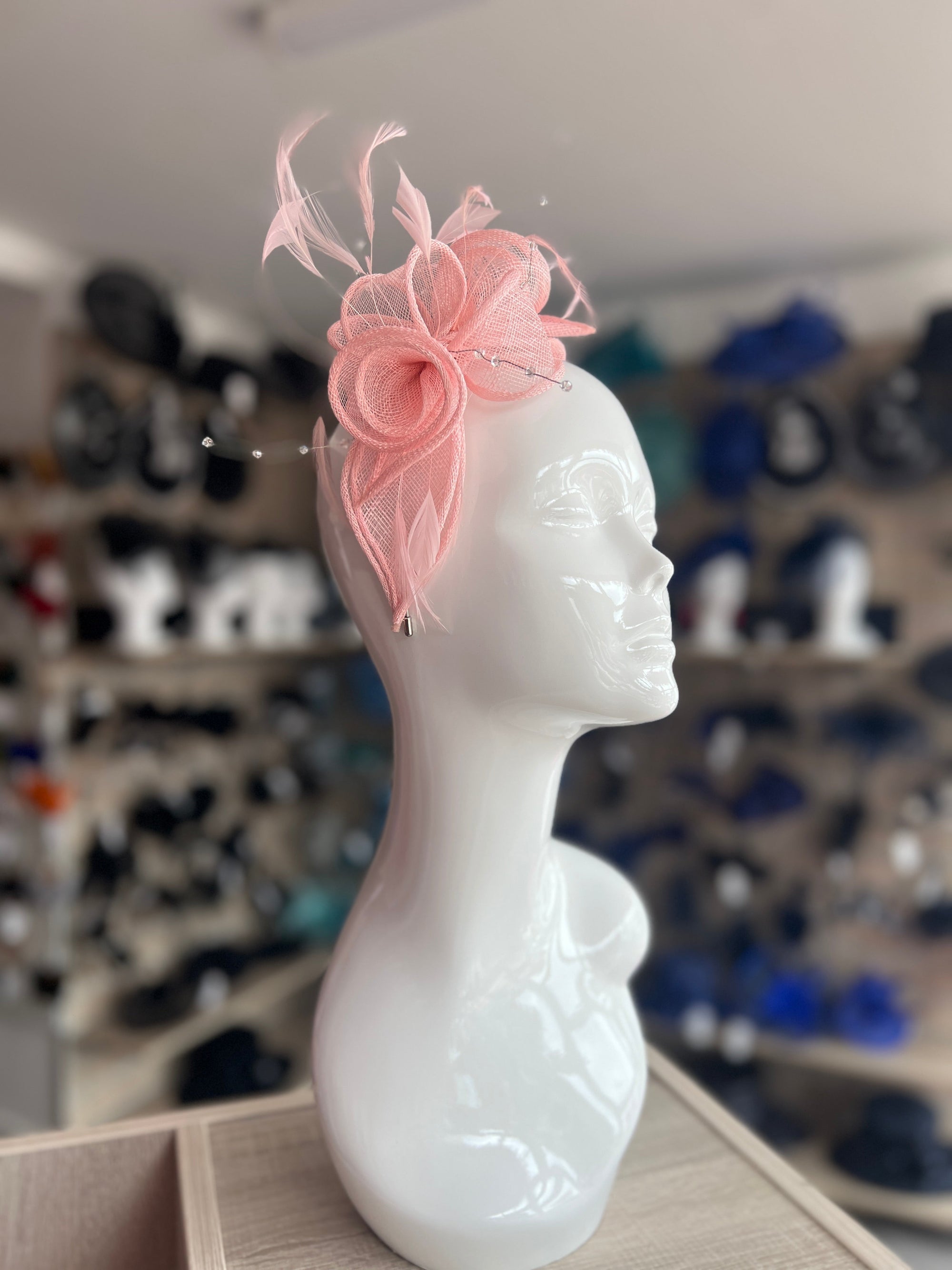 Classic Sinamay Bubblegum Pink Fascinator-Fascinators Direct