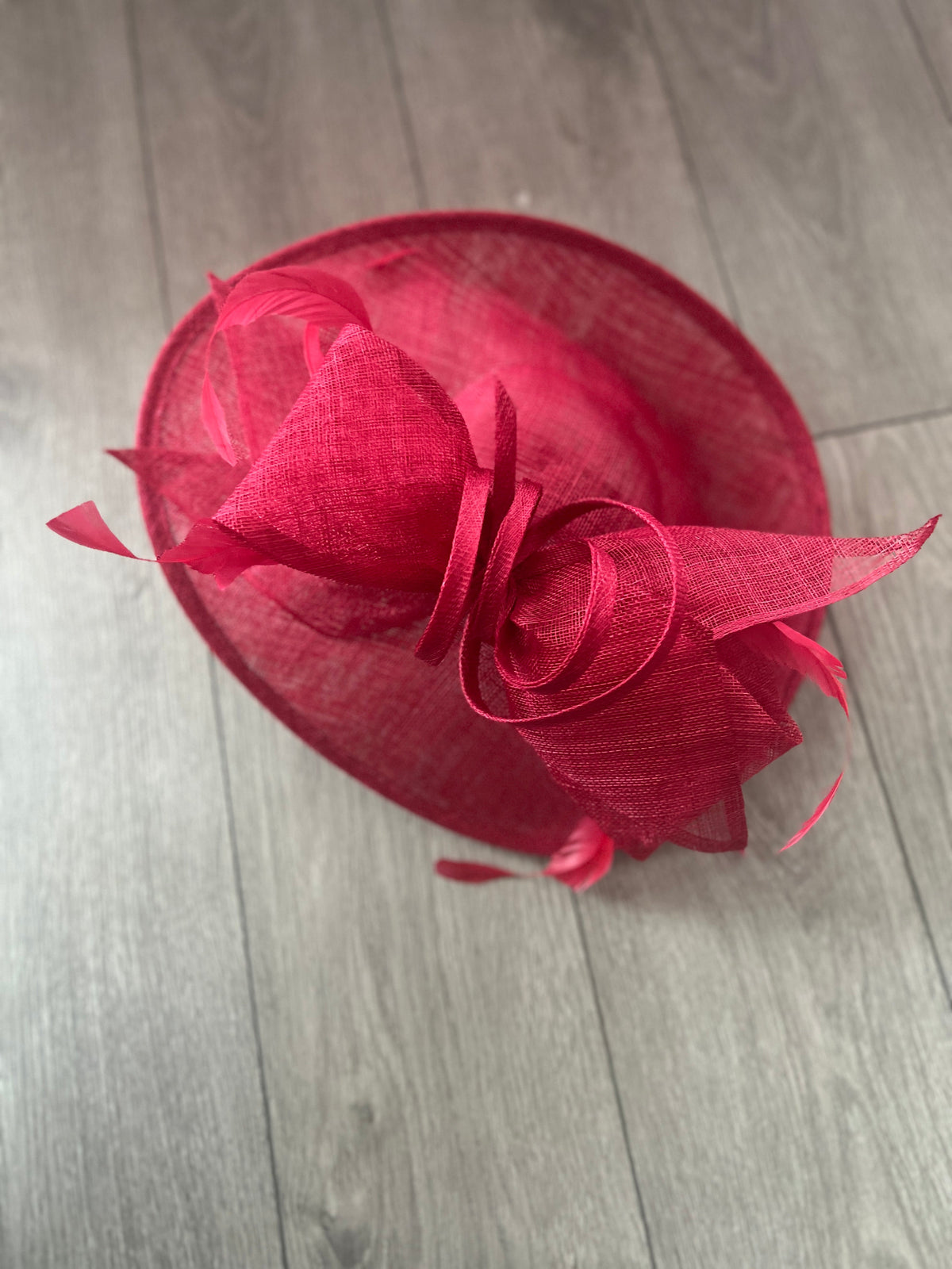Classic Sinamay Burgundy Hatinator with Bow-Fascinators Direct