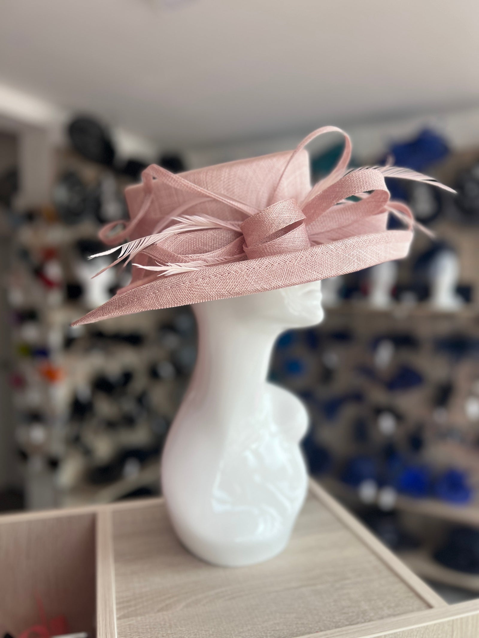Classic Sinamay Cameo Wedding Hat-Fascinators Direct