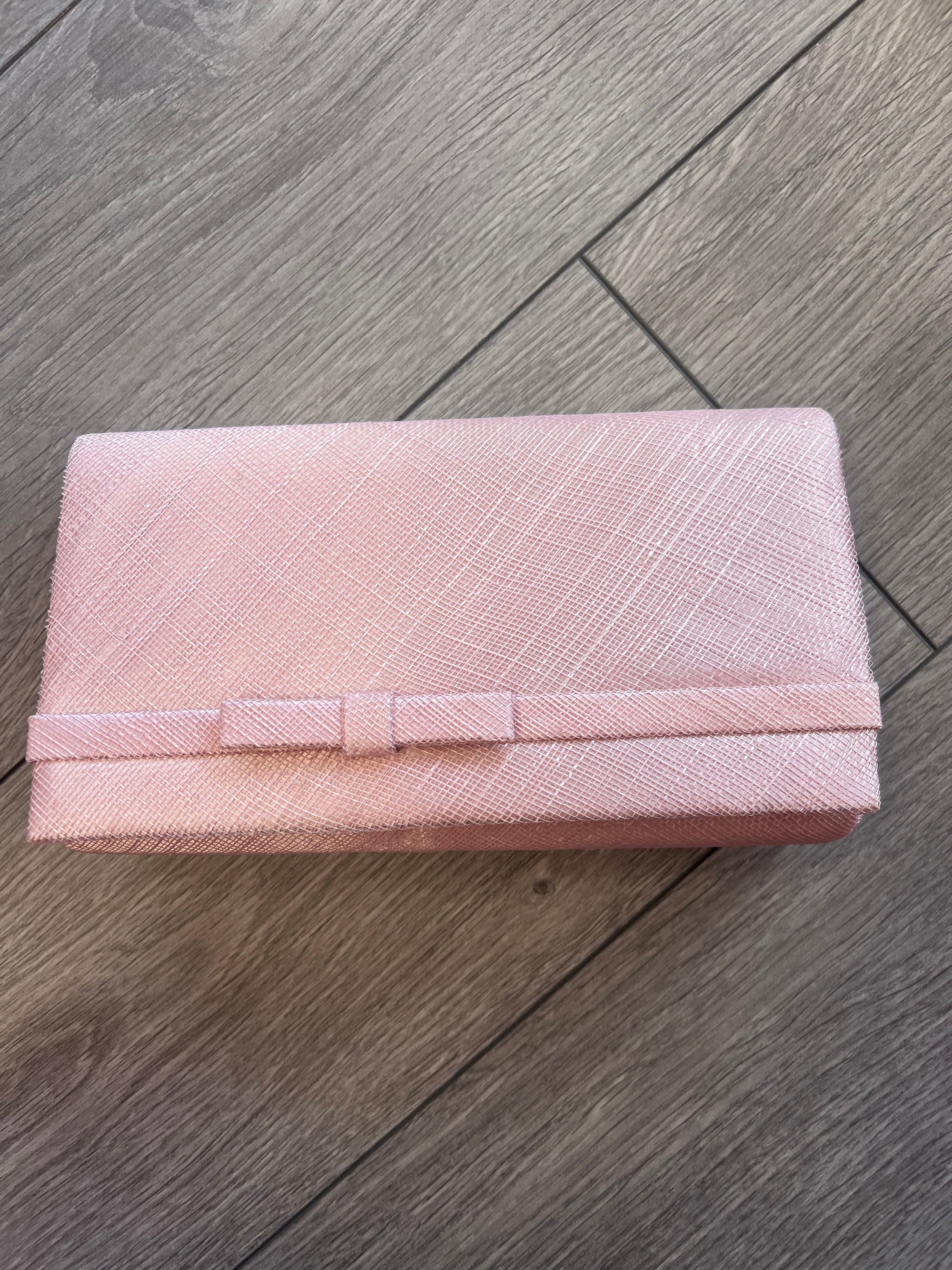 Classic Sinamay Candy Pink Clutch Bag For Weddings-Fascinators Direct