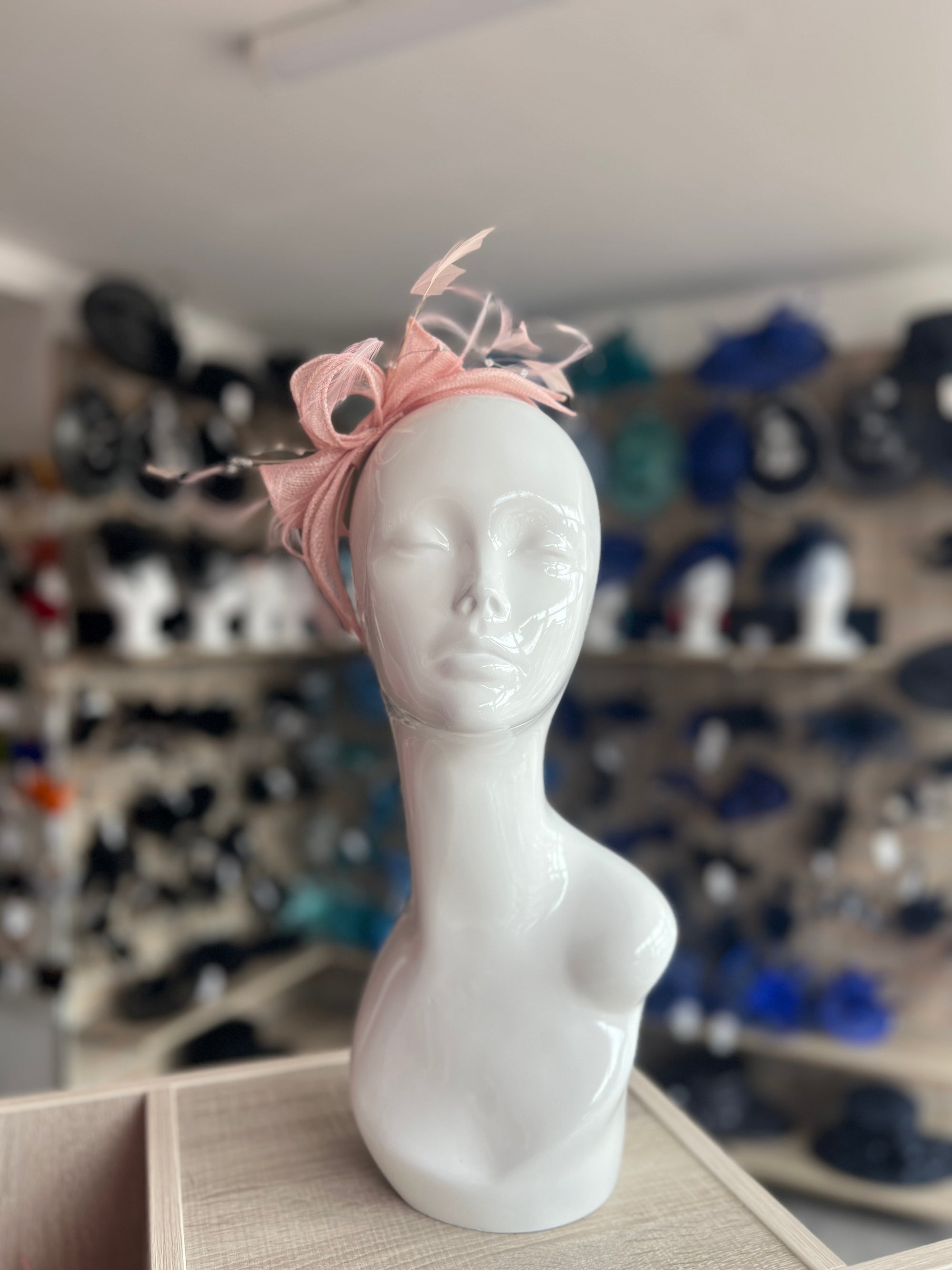 Classic Sinamay Candy Pink Fascinator-Fascinators Direct