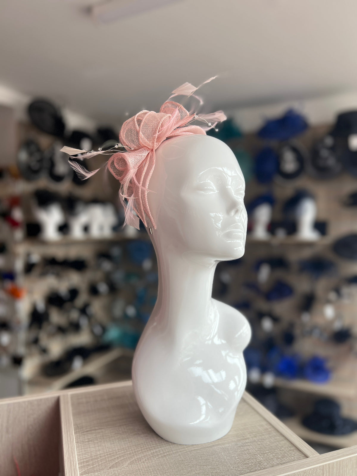 Classic Sinamay Candy Pink Fascinator-Fascinators Direct