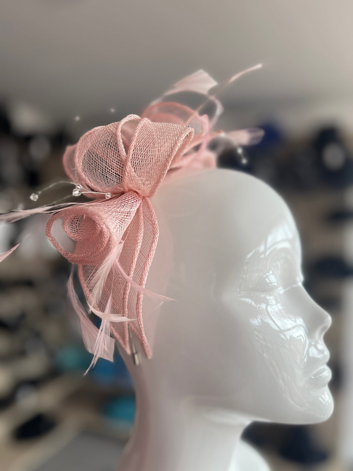 Classic Sinamay Candy Pink Fascinator-Fascinators Direct