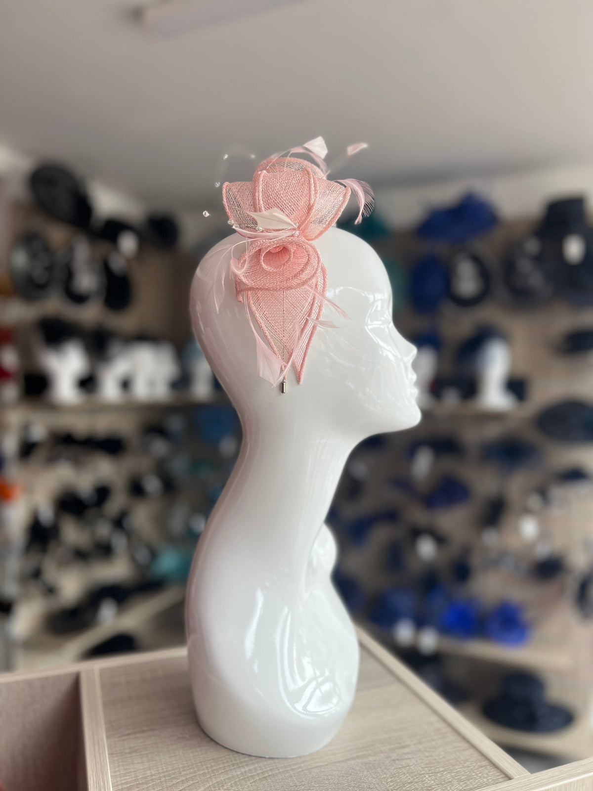 Classic Sinamay Candy Pink Fascinator-Fascinators Direct
