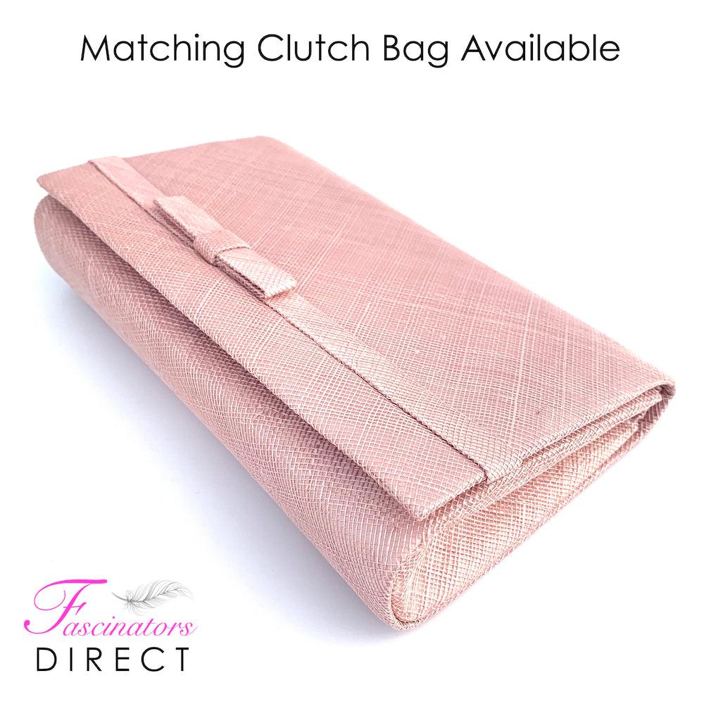 Classic Sinamay Candy Pink Fascinator-Fascinators Direct