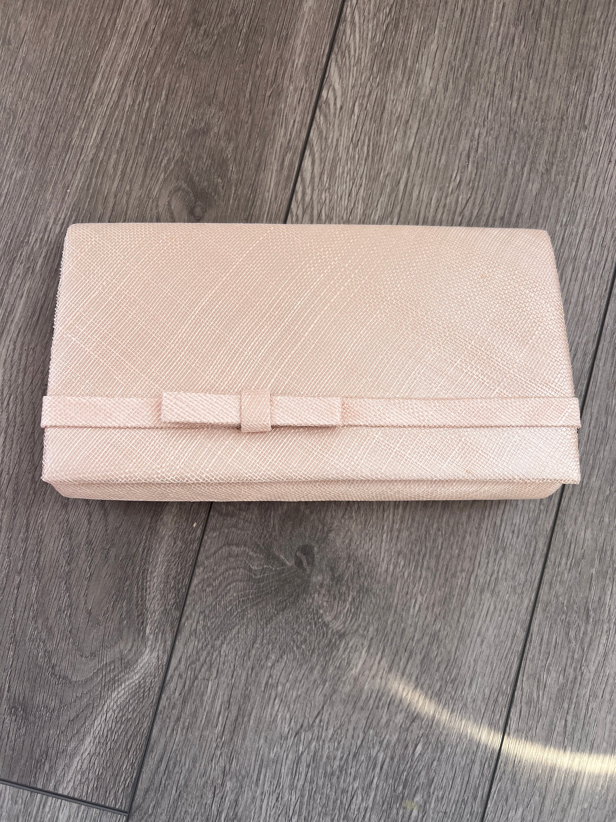 Classic Sinamay Chalk Clutch Bag for Weddings-Fascinators Direct