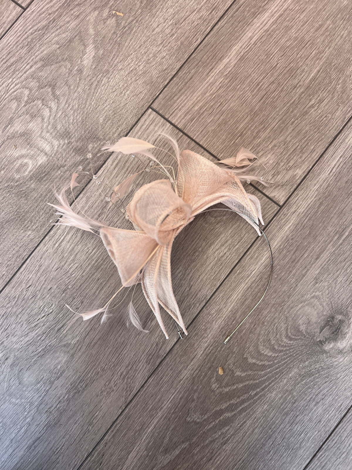 Classic Sinamay Chalk Fascinator-Fascinators Direct