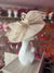 Classic Sinamay Champagne Hatinator with Bow-Fascinators Direct