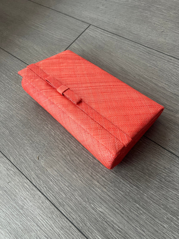 Coral clutch bag and shoes online