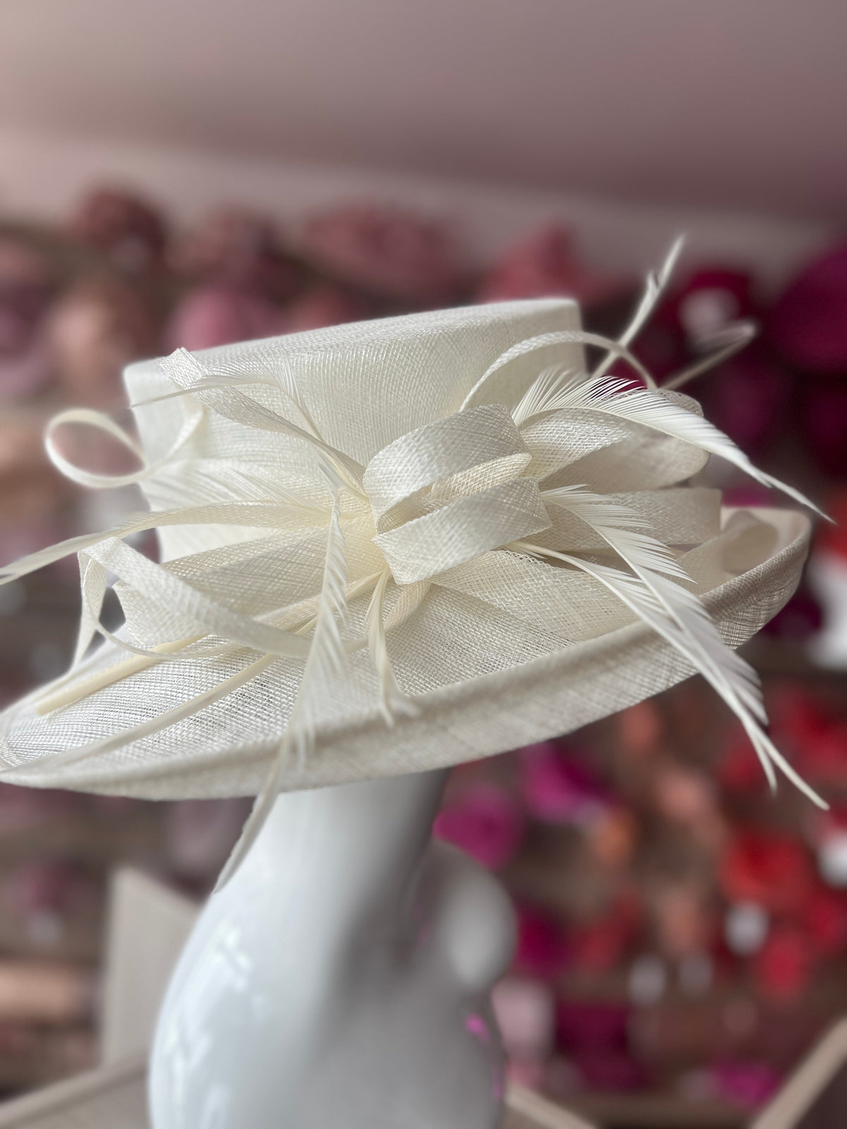 Ivory wedding hats for sale online