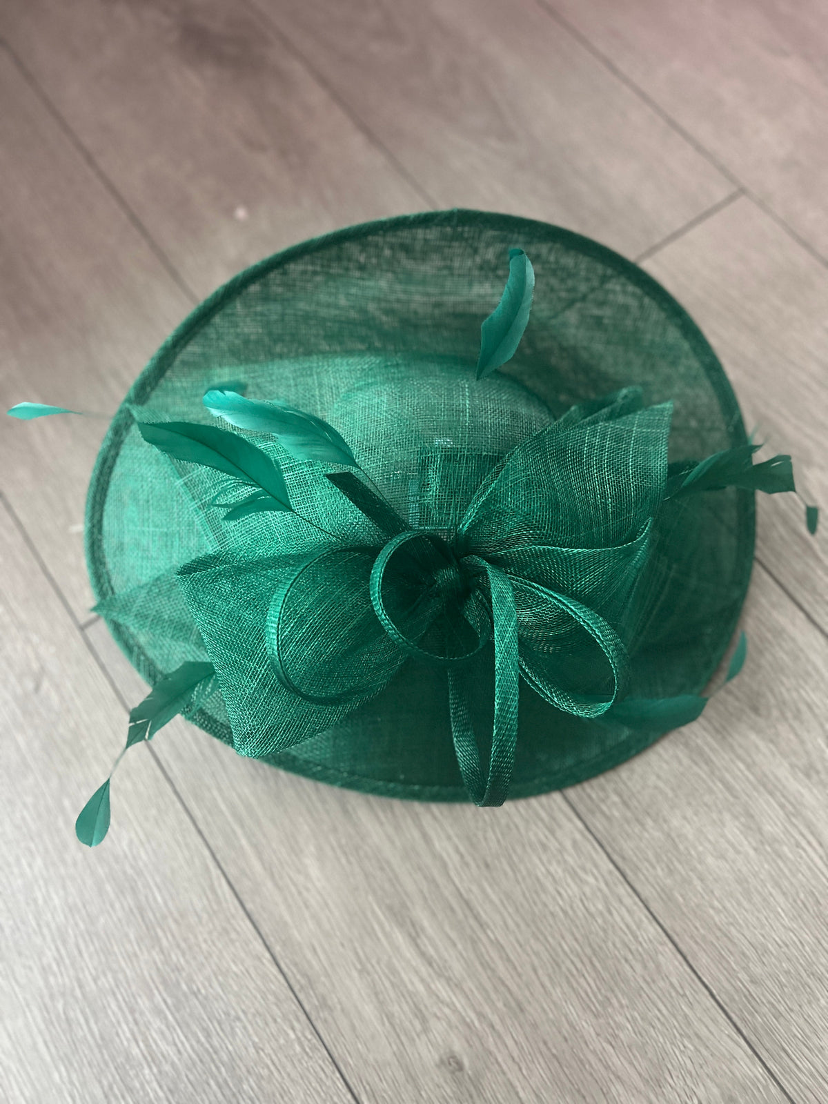 Classic Sinamay Emerald Hatinator with Bow-Fascinators Direct