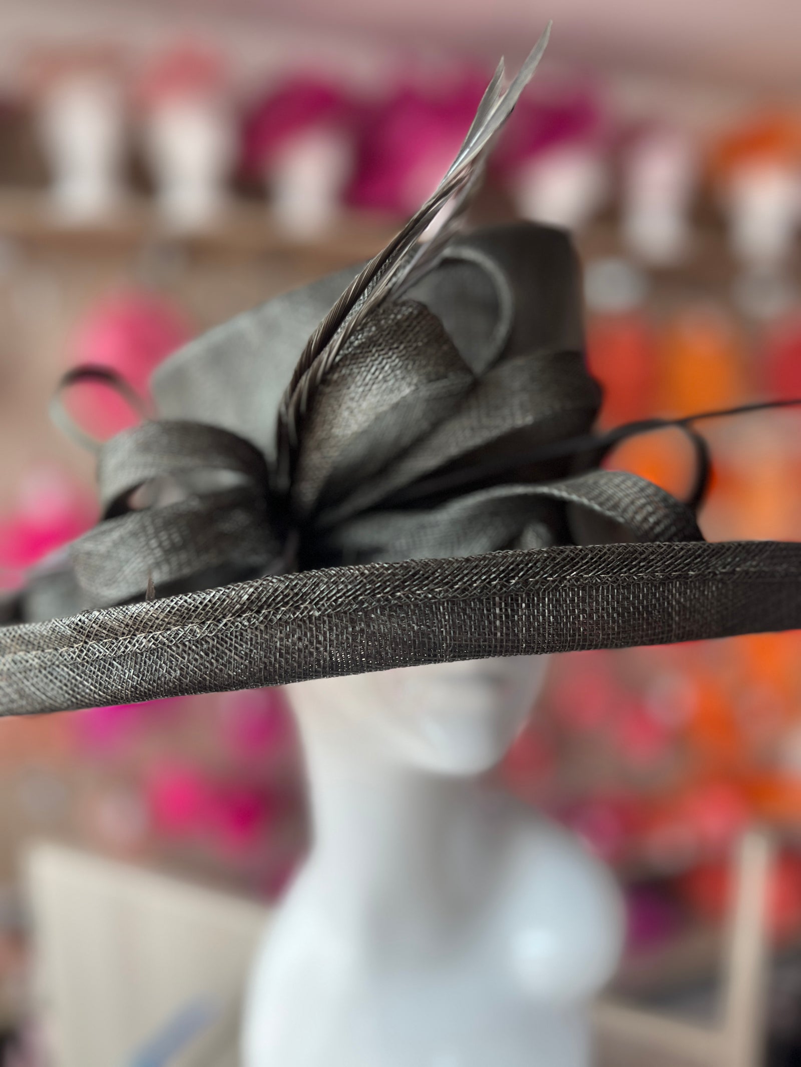 Classic Sinamay Espresso Wedding Hat-Fascinators Direct