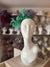 Classic Sinamay Fern Green Fascinator-Fascinators Direct